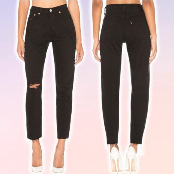 LEVI'S Premium Wedgie Icon Jean Sz 24 Black Desert - Picture 1 of 12